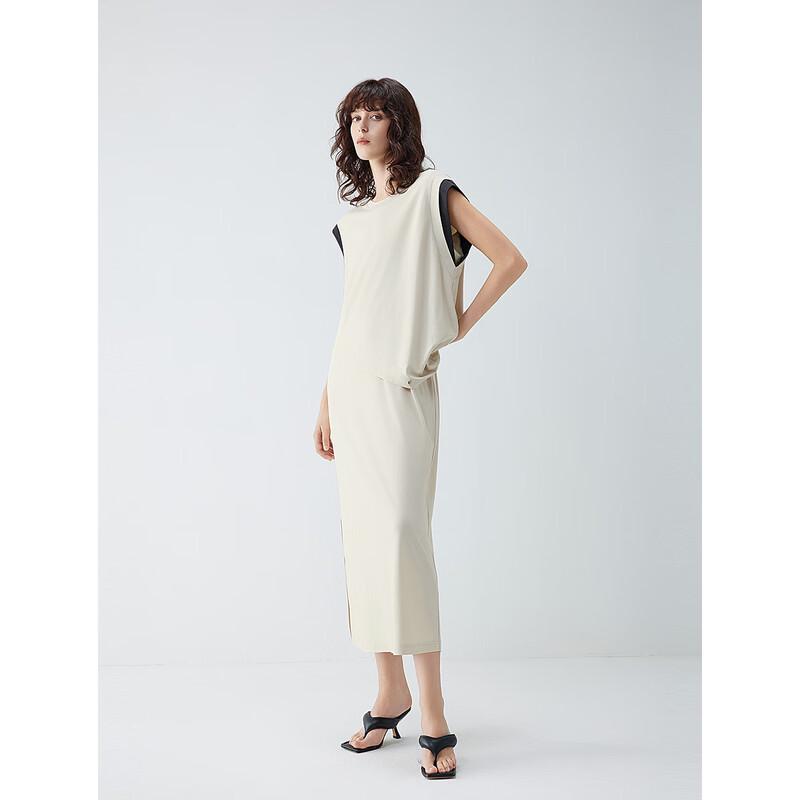 ELLE Faux Two-Piece Patchwork A-line Dress