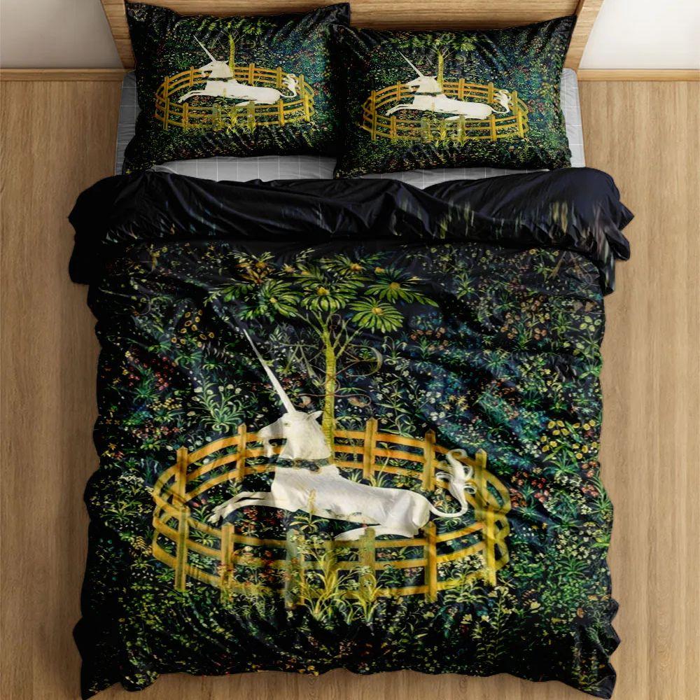 Greek Goat Garden Bedding Set King Queen Double Full Twin Single Size Duvet Cover Pillow Case Bed Linen Set