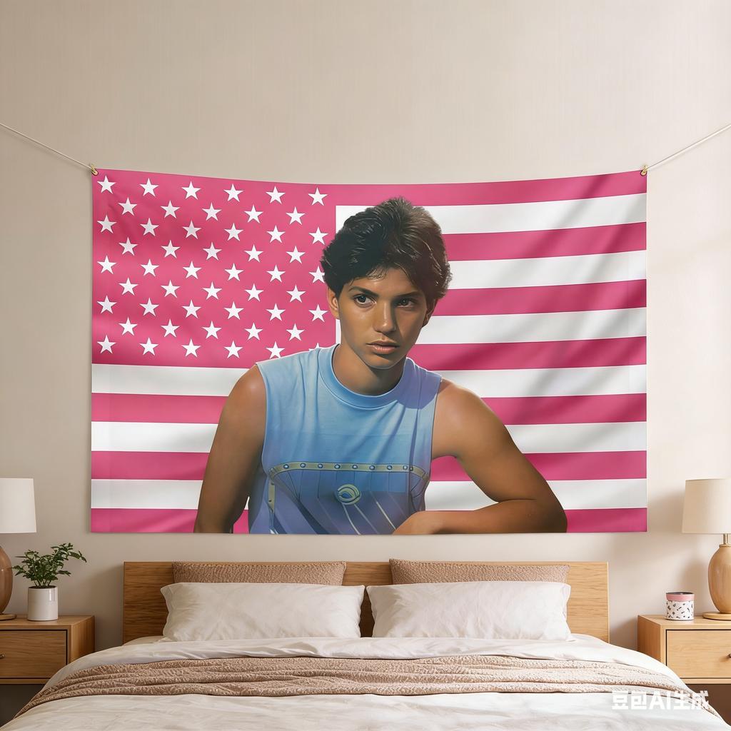 Funny Ralph Macchio American Tapestry Multiple Sizes Printed Comic Design Polyester Home Decor for Kitchen Living Room Bedroom