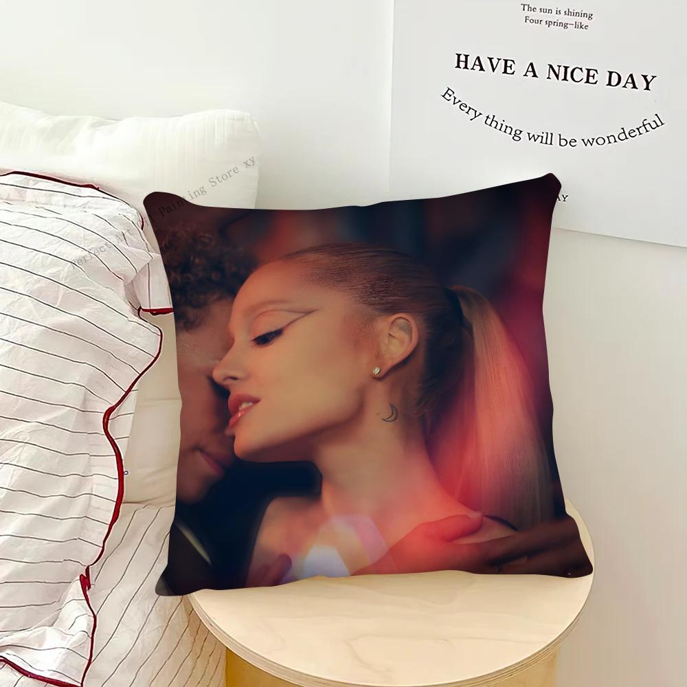 A- Arianas Singer G-Grande Pillow Case Square Pillow Bedroom Sofa Leisure Comfort Cushion Car Living Room Home Decoration