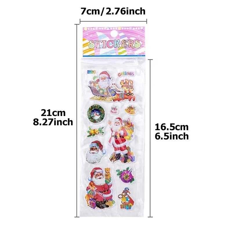 10/30/50Sheets Christmas Party Stickers Birthday Christmas Party Gathering Gift for Girl Boy Stationery Stickers Santa Claus
