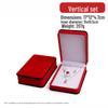 Roter Samt Schmuckschatulle Set: Ring, Anhänger, Armband, Halskette Aufbewahrungs- und Geschenkbox