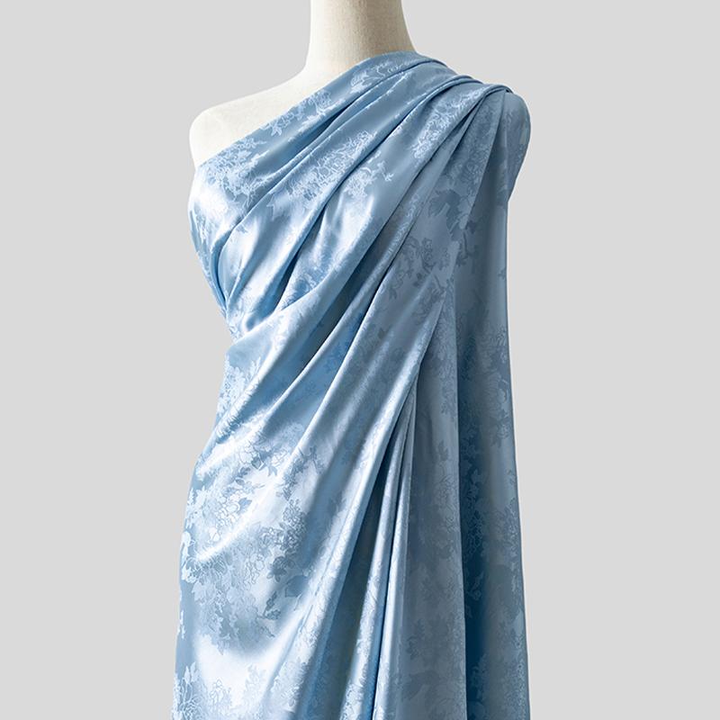 1M/Rolka Poliester DIY Brokatowa Tkanina Rzemiosło Chińska Tkanina Cheongsam Imitacja Jedwabiu Tkanina Kwiatowy Żakard Satyna Tapicerska