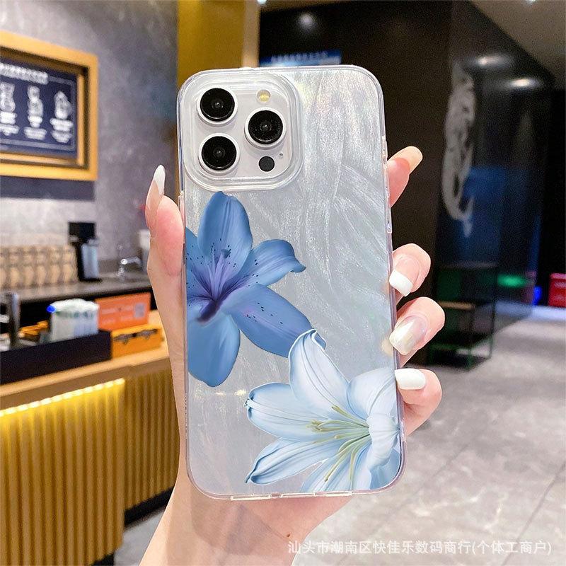 Premium Feather Flower for iPhone11/12/13/14/15/16promax Apple 17Pro Phone Case