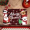 Christmas Holiday Mat Toilet Door Mat Door Toilet Bathroom Diatom Mud Slip-resistant Moisture-wicking Mat Durable