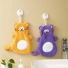 1PC Cartoon Cat Hand Towel Cute Animal Coral Velvet Water Absorption Quick Dry Wipe Children Hands Towel Kitchen Bathroom Supply