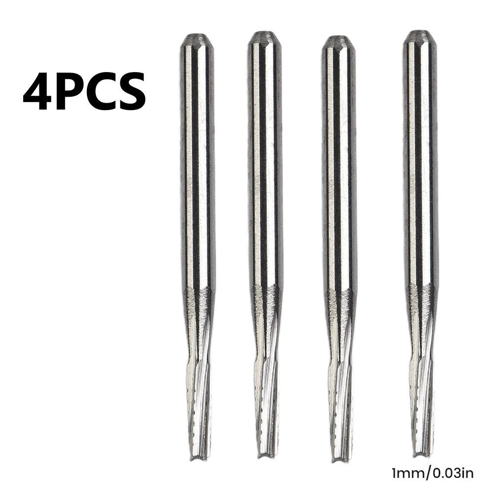 Automotive Glass Repair Drill Bit Set Four Pieces of Tapered Carbide 1mm
