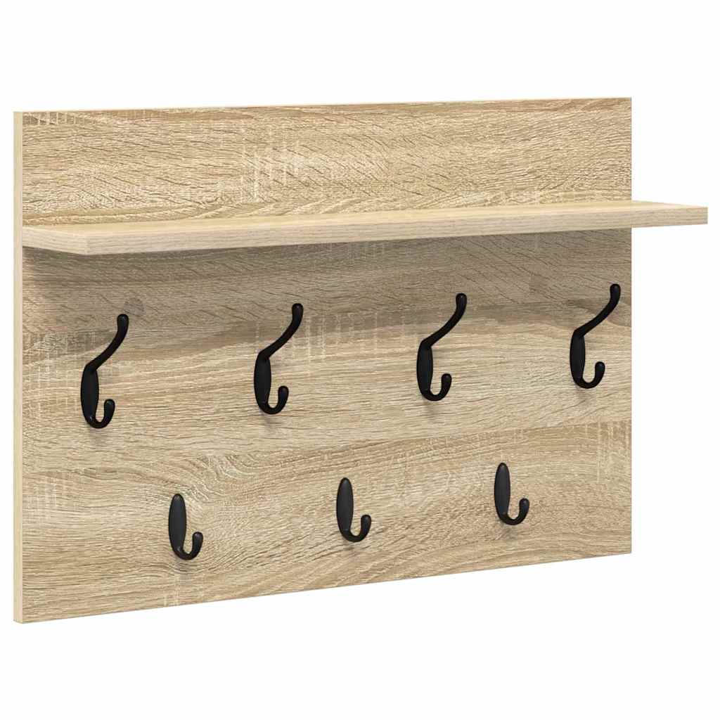 Wall Mounted Nightstand Sonoma Oak 60 x 40 x 12 cm