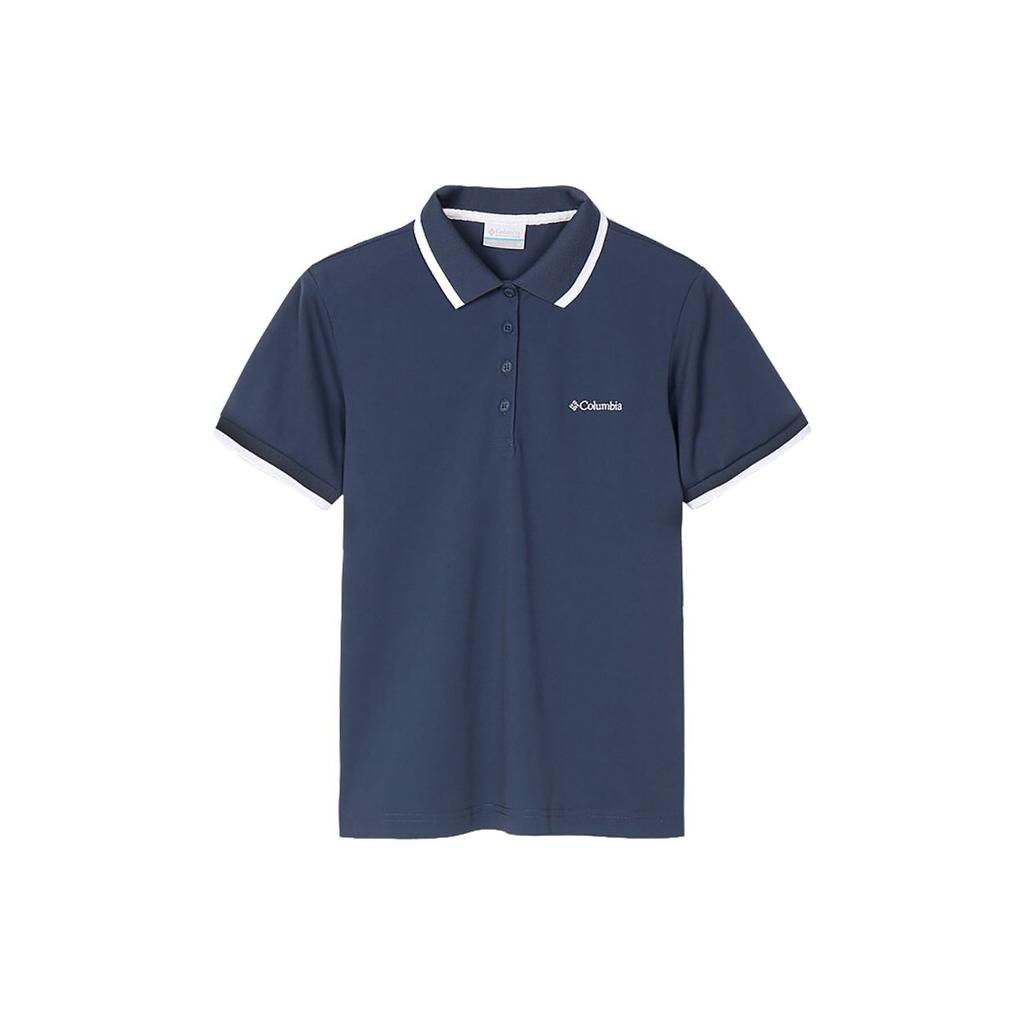 Columbia Quick-Drying Lightweight Breathable Short Sleeve Polo Shirt Women tops Navy AR1470-466