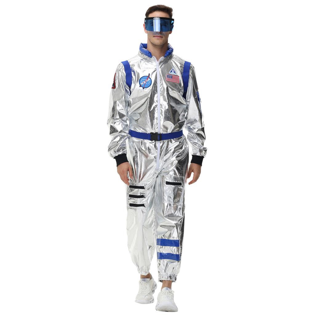 Halloween Couple Wandering the Earth with the Same Space Costume, Uniform Female Astronaut Stage Outfit