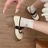 Mary Jane Damenschuhe Flachmund Dicke Sohle Schuhe Damen Herbst Vielseitig Britischer Stil Einzelne Schuhe