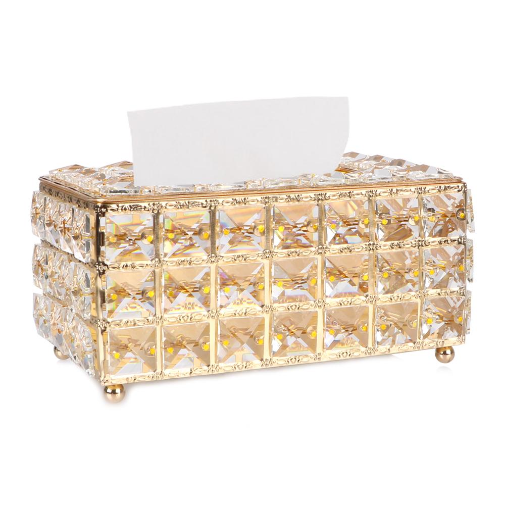 Tissue Box Bar Napkin Box Crystal Cube Napkin Dispenser Square Bedroom Office Hotel Cafe Coffee European-style