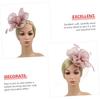 Ciieeo Bandeau et Chapeau Délicats en Maille Florale pour Femmes, Design Rose Nude, Coiffe pour Mariage et Tea Party avec Pince à Cheveux, Accessoire pour Occasion Spéciale
