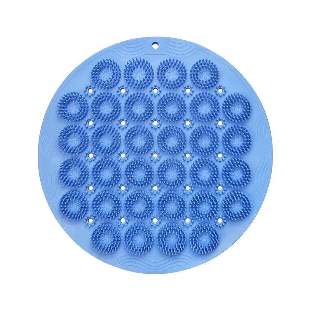 Lazy Bath Massage Foot Pad Wall Mounted Suction Cup Back Massage Scrubber Mat Exfoliating Strong Suction Non-Slip