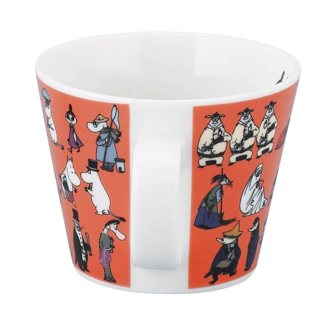 Yamaka Shoten MOOMIN Large Soup 11 x Microwave Made in Moomin Valley Mug, 400ml, Diameter Approx. 9cm, Safe, Japan, Friends, Pink, MM11002-36