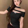 Summer Fashion T Shirt With Hollow Out Design For Womens Casual Wear