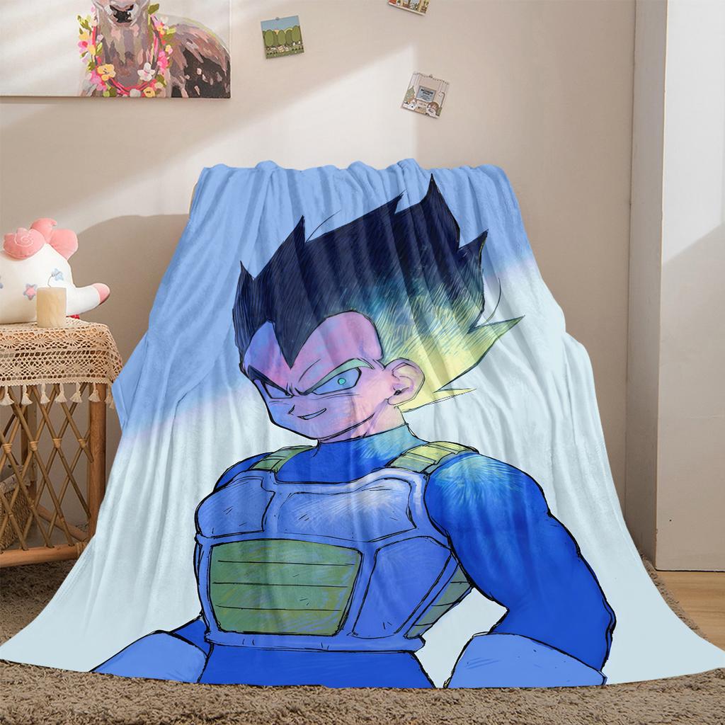 1PC Zamasu,Vegito Print Flannel Blanket, High quality All Seasons, Home Decor, Warmth and Comfort, Perfect for Christmas Gifts