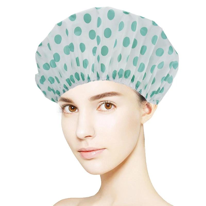Shower Cap for Long Hair 1PC, 12inch Large size,Waterproof Washable Hair Caps for Women and Girls, Super Cute and Extra Large