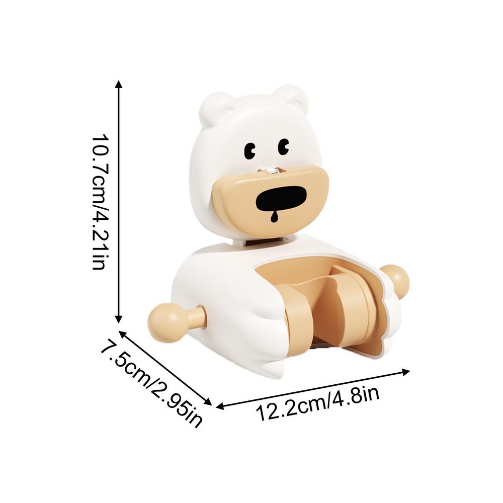 

Мультяшный держатель для душевой лейки с присоской, регулируемый держатель для душа на 70 градусов, подходит для семьи и детей белый