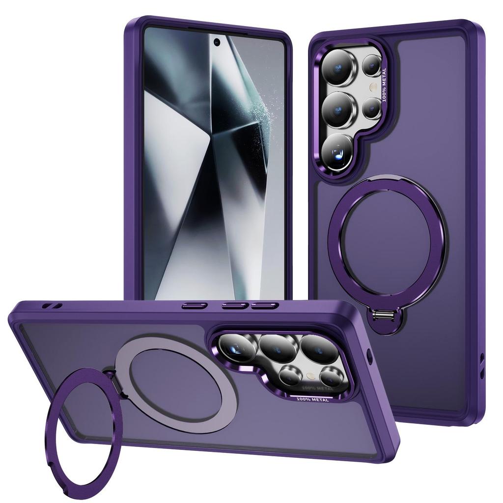 Magnetic 360° Rotating Finger Ring for Samsung S23/S24/S25 Ultra, Skin-Feel Design