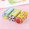 6Pcs Cute Cartoon Pattern Pencil Erasers Colorful Fruit Dinosaur Pencil Rubbers For School Students Drawing