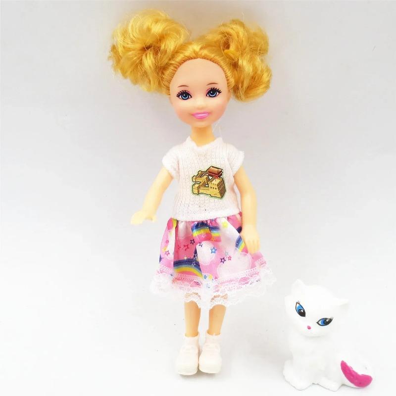 

5-дюймовая мини-кукла Келли Аксессуары Мода Одежда для куклы Челси Вечерние наряды для взрослых Детские игрушки для детей Подарок на день рождения