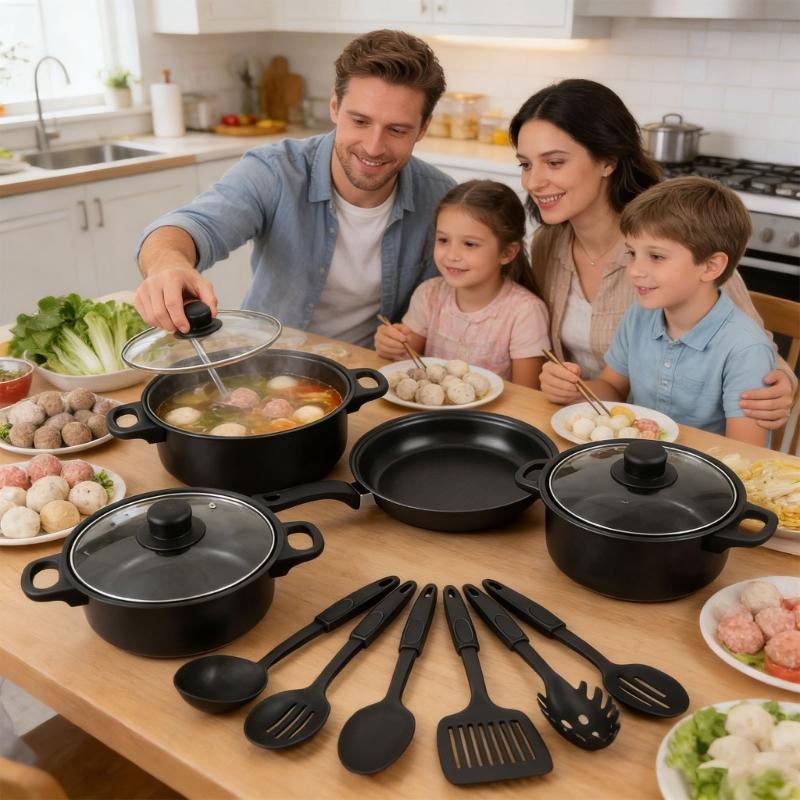 13Pieces Kitchen Utensils Set with Easy Cleaning Nonstick Coating and Comfortable Handle for Busy Cooks