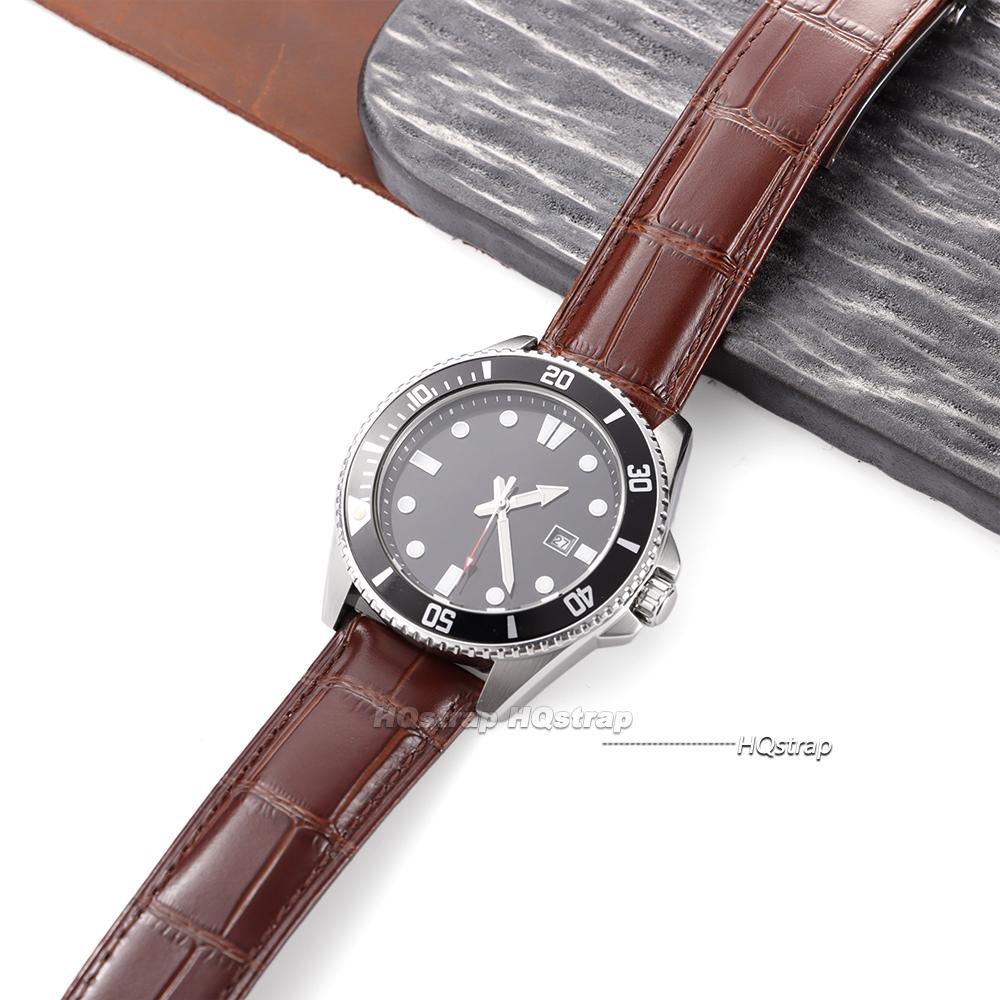 20mm 22mm 24mm dla TAG Heuer Skórzany Pasek do Zegarka Niebieski Brązowy Czarny Czerwony Bransoleta Skóra Bydlęca Damski Męski Pasek do Zegarka Akcesoria