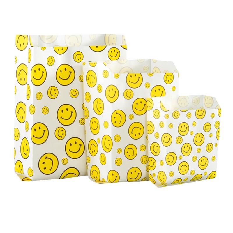 Smiley Face Oil-Proof Snack Paper Bags