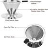 Stainless Steel Coffee Filter Pour Over Coffee Dripper Reusable Paperless Coffee Drip Coffee Strainer Kitchen Coffee Accessories