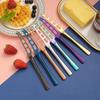 Stainless Steel Butter Knife with Fork Cake Cream Table Knives Dessert Jam Spreaders Western Tableware Breakfast Tools