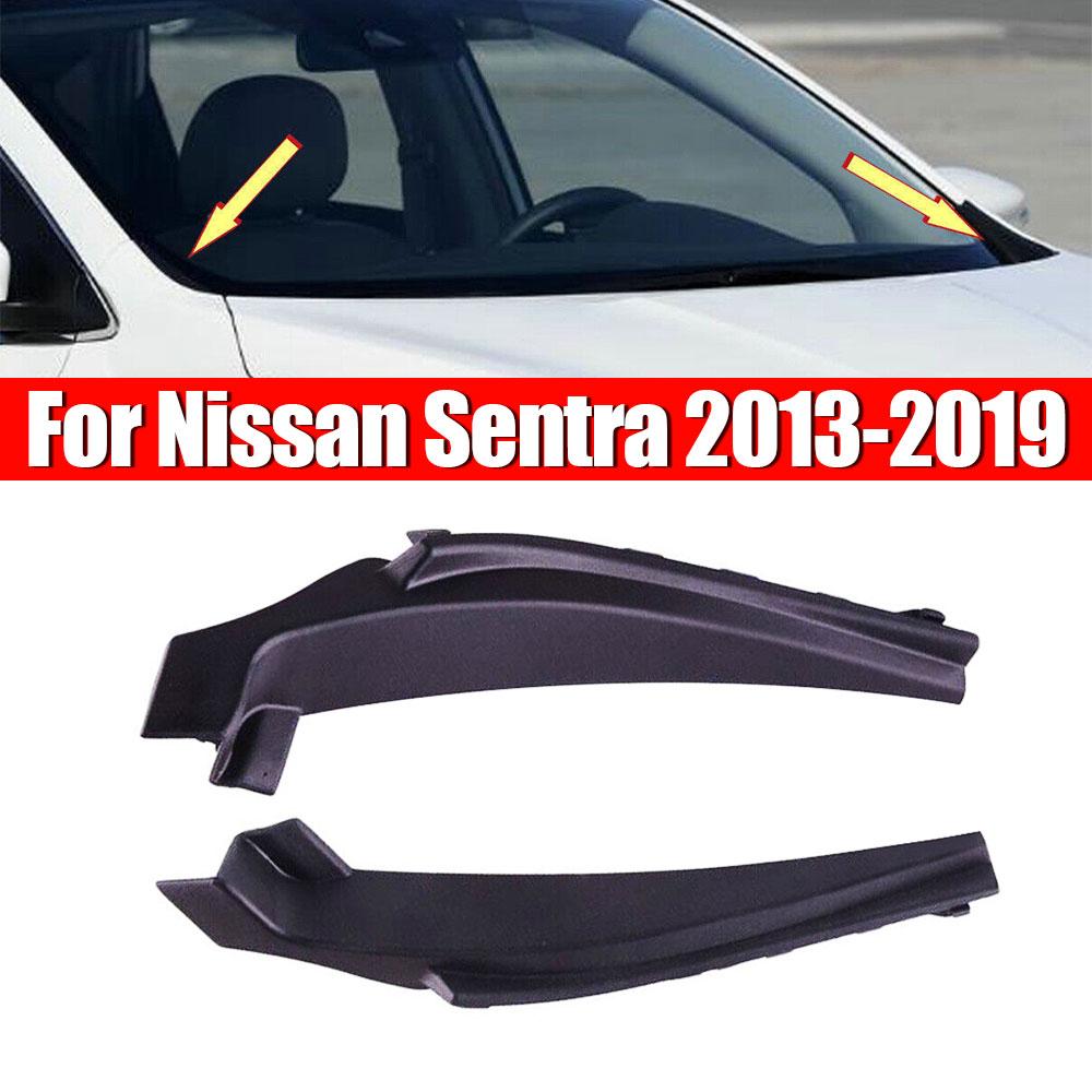 1 Pair For Nissan Sentra 2013-19 Car Front Wiper Side Cowl Extension Cover