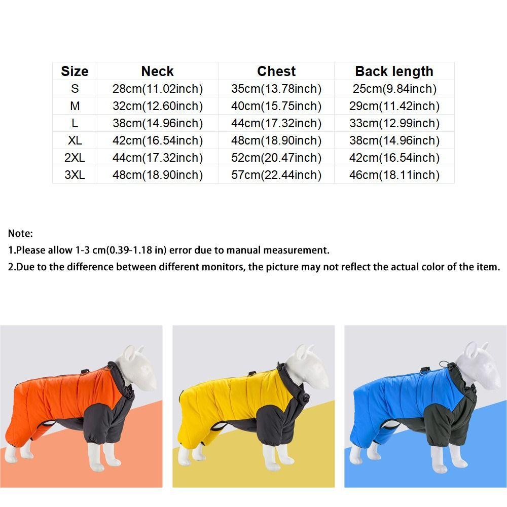 Warmer Hundejumpsuit Mantel Winddicht Welpen Skianzug Hund Baumwolljacke Winter Haustierbekleidung Tägliche Kleidung