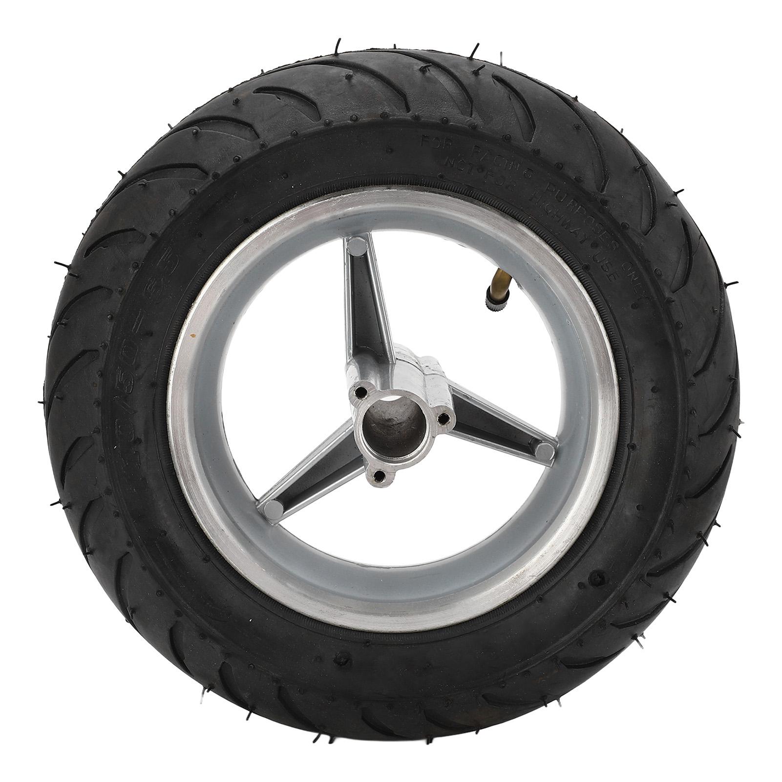 

Electric Scooter Rear Tire Rubber Inflation Scooter Tire with Aluminum Alloy Wheel Hub 110 50 6.5 Replacement