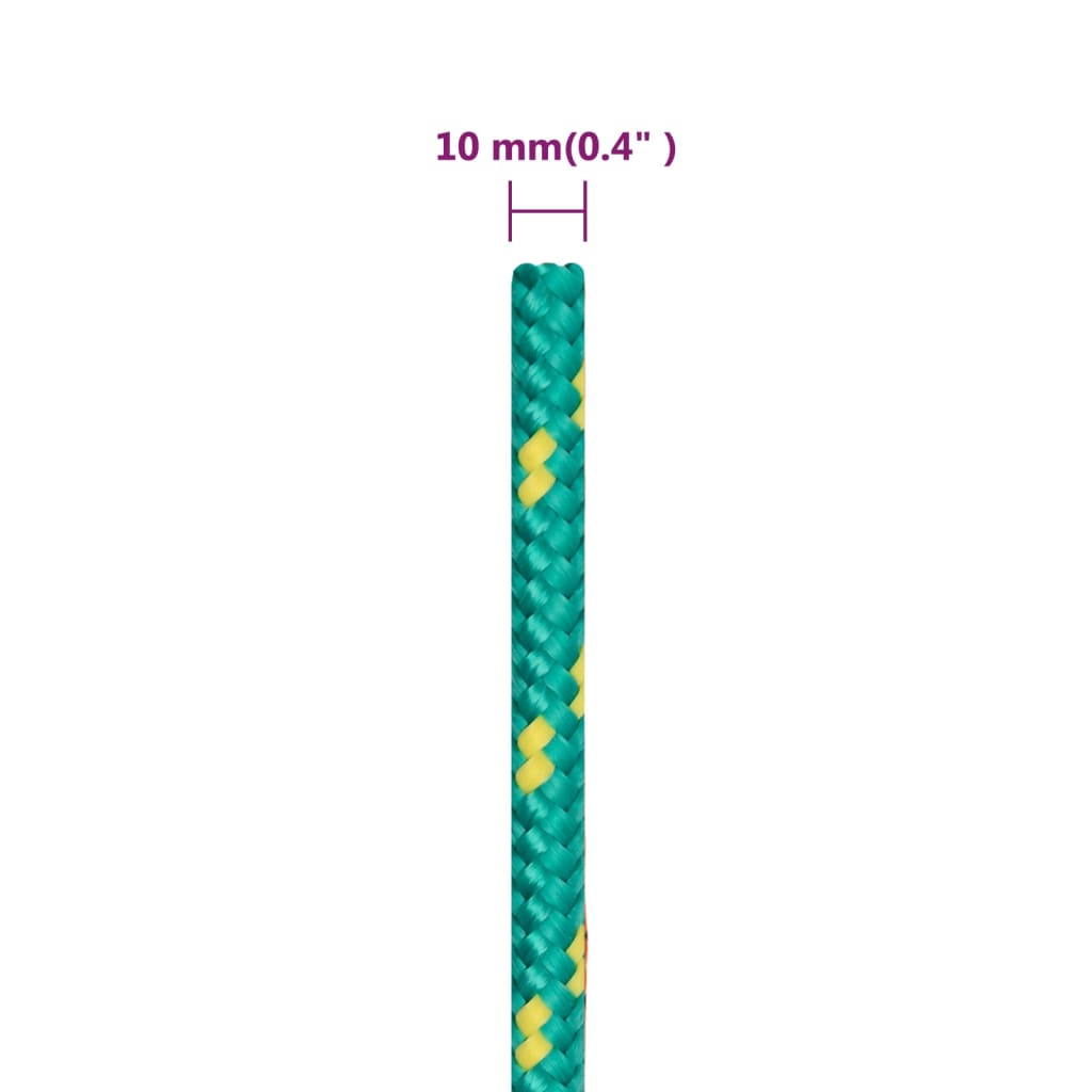 Vidaxl Linka Żeglarska, Zielona, 10 Mm, 25 M, Polipropylen