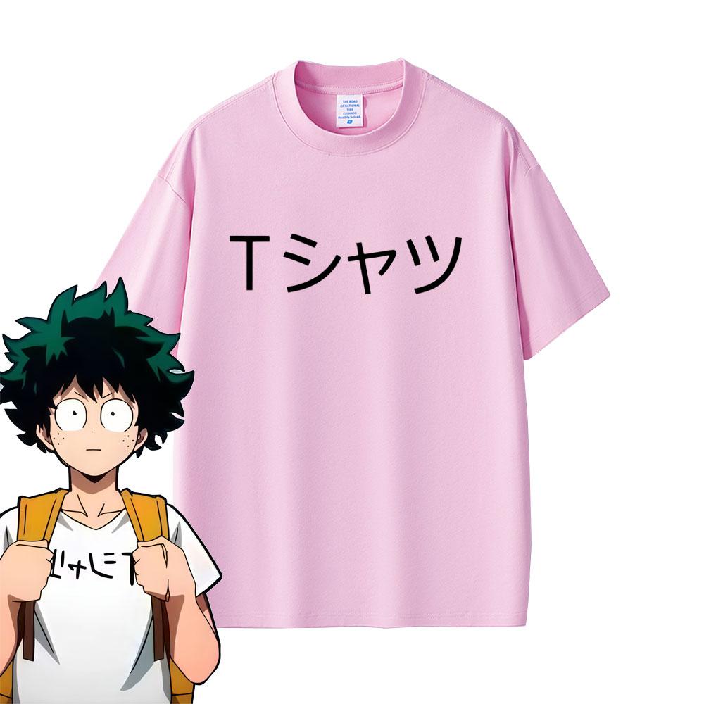 Anime My Hero Academia Midoriya Izuku Same Style Print T Shirt Unisex Women Unisexga Fashion Vintage T-shirts Deku Cosplay Streetwear
