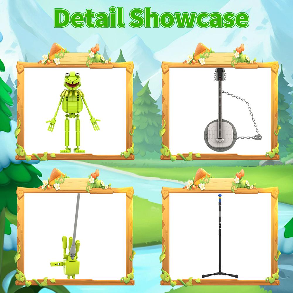442pcs Kermits The Frog Funny Model Building Blocks DIY Bricks Creative Action Figures Idea Christmas Gifts Kids Toy Birthday