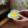 Frosted Japanese-Style Blown Glass Tea Cup - Thick, Irregular Design