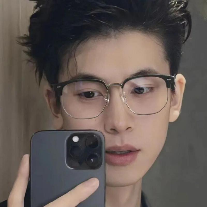 2PCS Light Frame Anti Blue Glasses Transparent Black Optical Glasses Women Men Square Eyewear Blocking eyeglasse