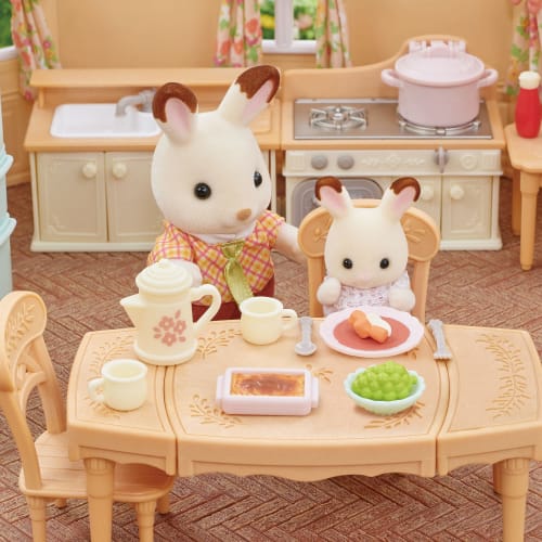 EPOCH Sylvanian Families Doll/Furniture Set [Big House with Red Roof Furniture Set -Kotokoto Cooking-] SE-210 ST Mark Certification 3 Years Old and Up