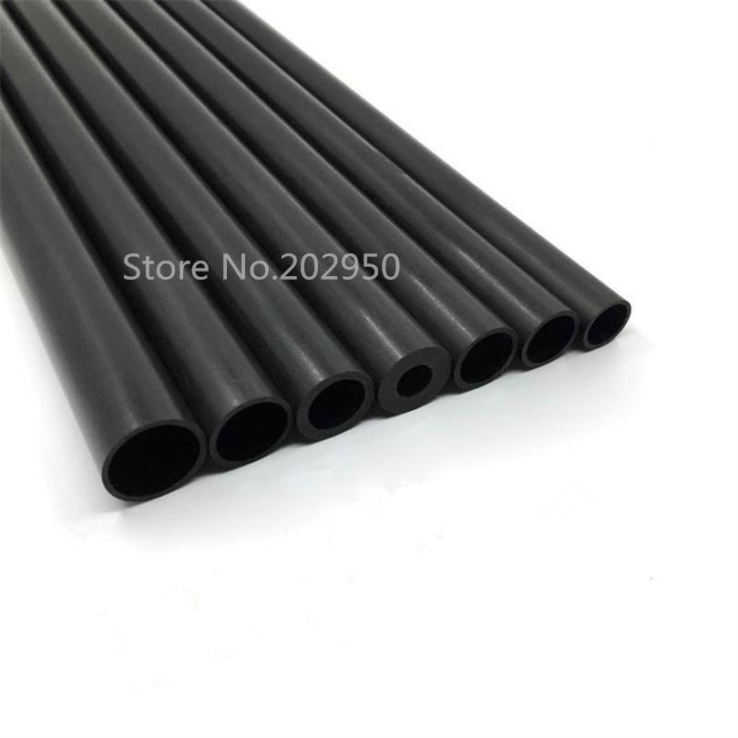 8 unidades/lote Nuevo Tubo de Fibra de Carbono 3K 2mm/3mm/4mm/5mm/6MM/7MM/8MM/10MM para Cuadricóptero Multicóptero (500 mm)