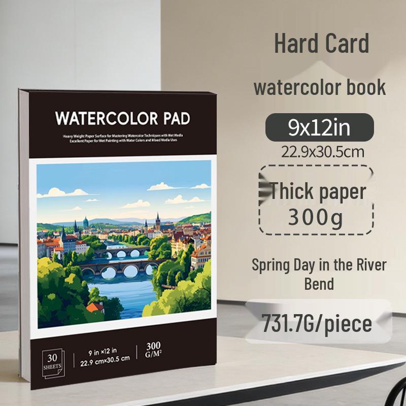 Thickened A4 Watercolor Sketchbook for Art Students: Loose-Leaf Blank Drawing Album