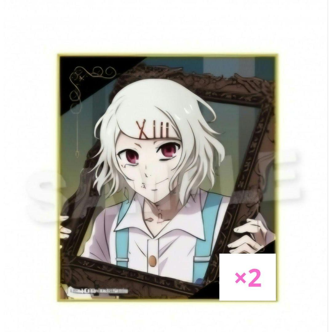 Used Tokyo Ghoul Kujimate Juzo Suzuya 5-piece set acrylic stand tin badge colored paper