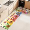 1/2-Piece Set of Cute Cartoon-Themed Floor Mats—Easy To Clean and Absorbent, Kitchen and Entryway Rug Set, Home Decor