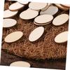 Toyvian 200pcs Unfinished Wood Oval Slices Natural Rustic Wooden Cutout Oval Wood Pieces Wood Craft Supplies for DIY Craft Wedding Centerpiece