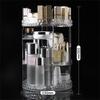 Round Diamond Texture Rotating Makeup Organizer Vanity Transparent PS Cosmetic Storage Rack