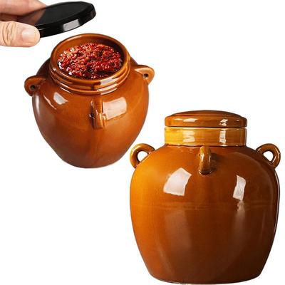 Large Capacity Ceramic Pickle Jar Sealed Keep Fresh Kimchi Pickling Pot Easy To Clean Ceramic /Mason Lid Sauerkraut Crock Home