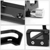 Aluminum Alloy Bike Phone Holder Universal Bike Phone Mount Motorcycle Phone Holder with Silicone Buckle Fastener Black