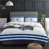 Anchor Blue White Stripe Bedding Set 3pcs Boys Girls Duvet Cover Pillowcase Kids Adult Quilt Cover Double Bed Set Home Textile