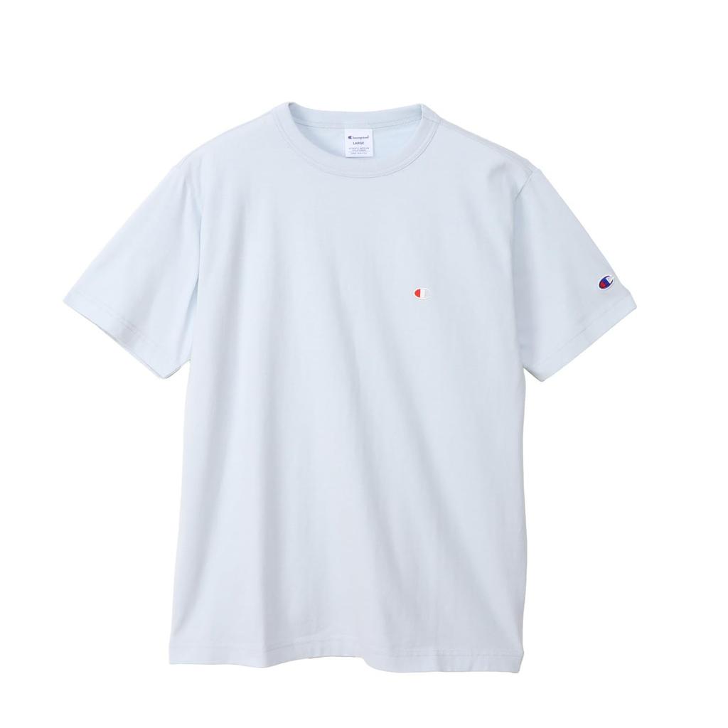 Champion Short Classic COTTON Logo Short Sleeve Pale Sax T-shirt, Sleeve, 100% Cotton, USA, One-point Embroidery, T-shirt, Basic, C3-P300Z/C3-X352L,